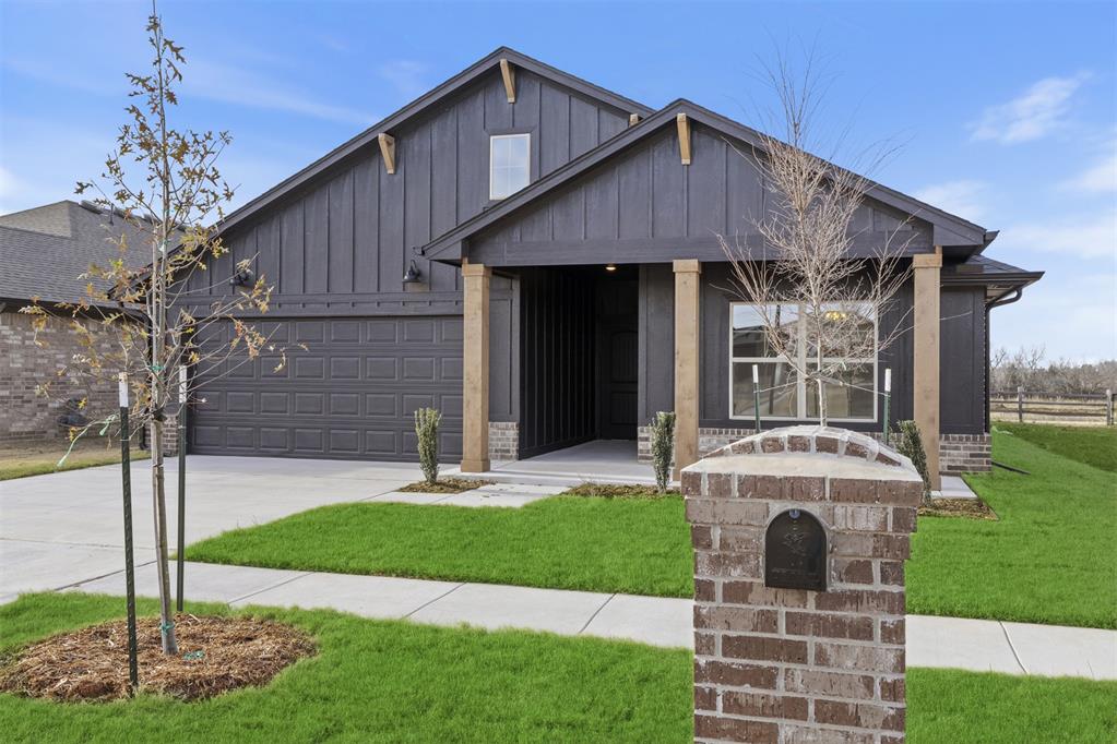 Price Reduced Open-Concept Home with Oversized Island and Private StudyLight-filled and welcoming, this move-in-ready home balances everyday comfort with standout details. The open kitchen centers around a generous island and breakfast bar that connects seamlessly to the living and dining spaces, creating a natural gathering spot. Quartz countertops, a gas range, and durable hard surface flooring keep the main living areas both beautiful and practical. A tucked-away study overlooking the living space adds versatility for work, play, or creative projects. The primary suite feels calm and collected with dual sinks, a quartz vanity, soaking tub, tiled shower, and a large walk-in closet that keeps mornings running smoothly.Energy efficiency is guaranteed through our partnership with Environments for Living, ensuring predictable heating and cooling costs with potential reimbursement if usage exceeds expectations. With our Your Way* incentive, you can enhance your home with options like a storm shelter, full home blinds, or apply the credit toward closing costs or interest rate buy-downs.Abbot Lake offers a scenic and secluded setting in the Moore school district, with convenient access to I-240 and Tinker Air Force Base. This thoughtfully designed neighborhood features two tranquil ponds, a fishing dock, a playground, and a splash pad—providing plenty of outdoor recreation options just steps from home.Included features: * One-year builder warranty* Two-year systems warranty* 10-year structural warranty* Certified energy advantage guarantee for heating and cooling costs* Fully landscaped front & backyard * Fully fenced backyard* Full gutteringThe floor plan and description may differ slightly from the completed home.