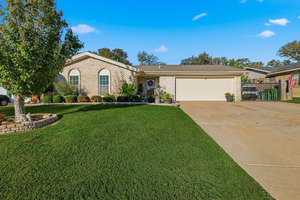 Welcome home to this well maintained & updated 3bedroom, 2bath home located in an established neighborhood in North Richland Hills. Move-in ready, this charming property offers beautiful landscaping and inviting curb appeal. Interior features tile flooring throughout the homes with freshly painted recently. The kitchen features granite countertops, tile backsplash, and stainless steel appliances. Step outside to discover a large, private yard, offering an expansive covered patio that is perfect for outdoor dining, lounging, or entertaining guests. Located in the highly desirable Birdville ISD and within a few blocks of new Smithfield Elementary School. This home offers a superb location with easy access to shopping, dining, parks, and more—making daily life a breeze. Don't miss out on the opportunity to own this lovely home in a prime location. Schedule your showing today!