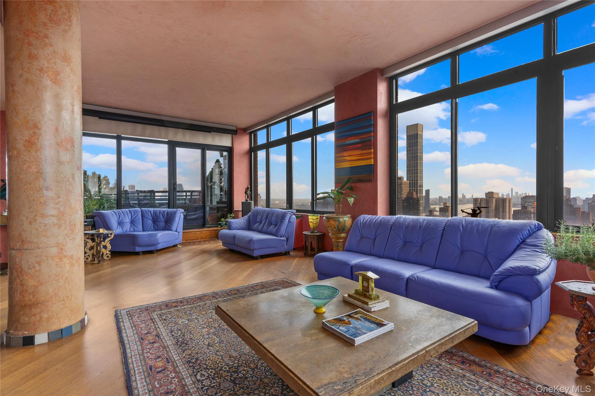 Perched atop the 40th floor of The Rio, this full-floor penthouse is a truly rare offering—an entire private level in the sky with uninterrupted 360-degree exposures and exceptional outdoor space, a combination that is increasingly scarce on the Upper East Side.Spanning approximately 4,630 square feet, the residence is accessed via a private keyed elevator, opening directly into a singular living experience defined by complete privacy and scale. Eight private terraces and balconies wrap the home, an uncommon feature even among luxury penthouses, providing multiple vantage points to take in sweeping views of Central Park, the Manhattan skyline, and beyond. The result is a seamless indoor-outdoor environment rarely found at this elevation.Unlike typical penthouse offerings, this residence combines full-floor exclusivity with expansive outdoor frontage on all sides—an architectural distinction that cannot be replicated under current development constraints. The existing layout, configured as a three-bedroom with an oversized primary suite, offers flexibility, but it is the underlying footprint, light, and exposure that make this property truly irreplaceable.Currently configured as a three-bedroom residence with an oversized primary suite, the layout offers significant flexibility to reconfigure and tailor the space to a variety of needs. The scale, light, and proportions provide a solid foundation for a custom renovation, allowing for the creation of a highly personalized penthouse residence.Opportunities to acquire a full-floor penthouse of this scale, with this level of privacy, wraparound outdoor space, and protected views, are exceedingly limited—particularly in a well-established Upper East Side condominium.Residents of The Rio are allowed to have pets and enjoy a full complement of amenities, including a fitness center, indoor pool, spa, landscaped rooftop deck, garden, 24-hour doorman, and live-in resident manager.