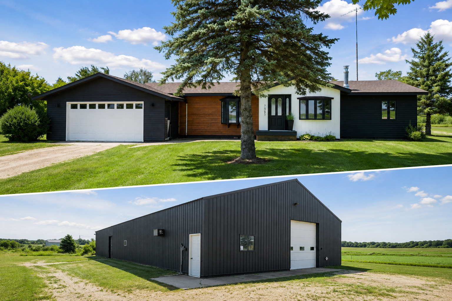 Beautifully updated 3-bedroom, 2-bath home situated on 1.5 acres just minutes from St. Joseph, St. Cloud, Sartell, and Waite Park. Recent updates include new flooring throughout, fresh paint, modern lighting, a new furnace, new central air conditioning, and beautifully remodeled bathrooms featuring a stunning walk-in tile shower. Enjoy cozy evenings by the wood-burning fireplace or relax in the inviting three-season porch while taking in peaceful country views and breathtaking sunsets. Outside you’ll find a spacious 24’ × 36’ attached garage, a 24’ × 24’ detached garage, and an impressive 50’ × 100’ outbuilding with concrete floors throughout—approximately 60% finished, insulated, and heated—perfect for a workshop, home business, hobbies, or storage. This rare property offers the privacy of country living with the convenience of being just minutes from shopping, restaurants, schools, and everything the greater St. Cloud area has to offer.