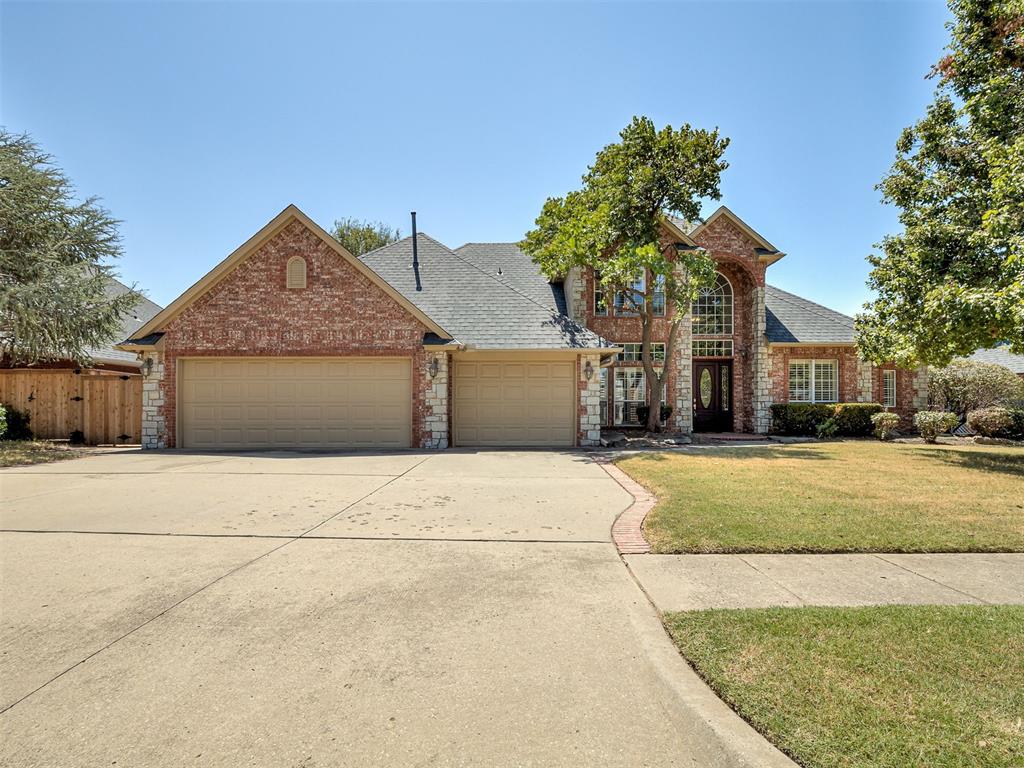 Welcome to this beautifully crafted Brookhaven home, offering a rare blend of timeless quality and flexibility for your family's lifestyle. Inside, soaring ceilings and classic oak wood details highlight the exceptional materials used throughout. The thoughtful layout begins with a formal living area flowing effortlessly into an expansive kitchen and main gathering space. Nearly new engineered hardwood floors run seamlessly across the main level, adding instant warmth. The kitchen is perfectly appointed for hosting, featuring upgraded stainless appliances, a large island, abundant cabinetry, a pantry, and room for both bar and in-kitchen dining.Tucked away, the primary suite is a true retreat with direct backyard access. Its spacious en-suite bath features elegant travertine tile, extensive cabinetry, and multiple closets—including a built-in safe room. A unique walk-through design cleverly connects the suite to a quiet study, easily adapting to a 5th bedroom or nursery depending on your needs.The carpet-free upstairs boasts fresh vinyl floors and a layout designed for personal space. It features a dedicated media room with built-in surround sound and three additional bedrooms: two sharing a Jack-and-Jill bath, and a third serving as a private guest or mother-in-law suite with its own full bath.Outside, the home boasts a durable Class 4 shingle roof and a fully wrapped gutter system for ultimate peace of mind. A screened sunroom offers a peaceful year-round extension of your living space, overlooking a massive backyard ready for your dream garden or pool. As an incredible bonus, the attached 3-car garage is fully climate-controlled with its own dedicated HVAC system! Located in the top-rated Truman and Norman North school districts, with quick access to shopping and highways, this home is ready to be loved by its next owners.