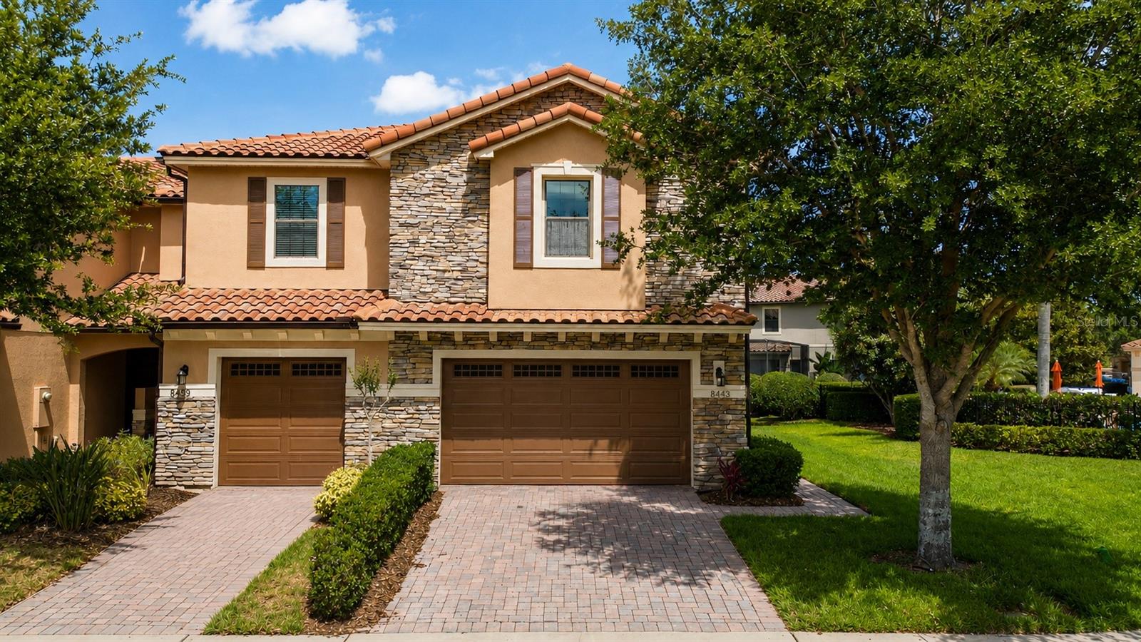 Virtually Staged. Welcome to 8443 Kelsall Drive, a tenant-occupied corner townhome located in Eagle Creek, a gated and guard-gated golf community in Orlando's Lake Nona area. Built in 2012, this two-story property offers 3 bedrooms, 2.5 bathrooms, 1,672 heated square feet, an attached 2-car garage, and an outdoor area with a view toward one of the community pools. The A/C system was replaced in 2024.This property offers flexibility for buyers looking for a future residence as well as investors seeking a tenant-occupied, income-producing property in Lake Nona. For buyers planning to occupy the home, the existing lease provides rental income during the current lease term before future occupancy, subject to the lease terms. For investors, the property offers the advantage of an existing tenant and rental income already in place. The current lease is scheduled through May 31, 2027; terms may be flexible. Lease terms, rental amount, deposits, and additional tenancy information are available for review as applicable.The first floor features an open floor plan with combined living and dining areas connecting to the kitchen. The kitchen offers granite countertops, stainless-steel appliances, cabinet storage, generous workspace, and a large breakfast bar. Upstairs, the primary bedroom includes a walk-in closet and en-suite bathroom with dual sinks and granite countertops. Two additional bedrooms share a Jack-and-Jill bathroom with direct access from both bedrooms. An interior laundry area and attached 2-car garage add everyday functionality.Eagle Creek offers an extensive collection of community amenities, including multiple swimming pools, water play/splash area, fitness center, clubhouse and event space, playground, dog park, walking paths and trails, lakes and ponds, tennis courts, basketball courts, soccer and outdoor recreation areas, sidewalks, and community green spaces. Eagle Creek Golf Club, an 18-hole golf course, is located within the community, adding golf and clubhouse amenities to the neighborhood.Located in the Lake Nona area, the property provides convenient access to Narcoossee Road, Lake Nona Medical City, healthcare facilities, employment centers, restaurants, grocery stores, retail, recreation, and everyday services. Nearby shopping and grocery options include Sprouts Farmers Market and additional destinations along the Narcoossee Road corridor. The location also provides access to Orlando International Airport and major Central Florida transportation routes.Whether searching for a future residence in Lake Nona, a tenant-occupied investment property, income-producing townhome, corner townhome, 3-bedroom home, property with a 2-car garage, home in a gated golf community, Eagle Creek property, or a home with a community pool view, 8443 Kelsall Drive brings these features together in one location.TENANT OCCUPIED. EASY SHOWING. SHOWINGS ARE BY APPOINTMENT ONLY. Please verify property information, measurements, HOA information, community amenities, lease terms, and all information deemed important to the buyer.