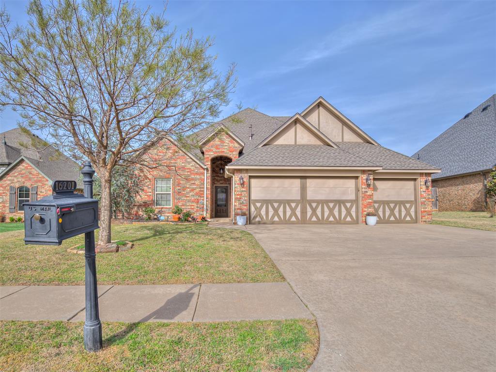 Live the Regency Pointe lifestyle in this beautifully maintained 4-bed, 2.1-bath home with a 3-car garage and thoughtful upgrades throughout. Real hardwood floors, vaulted ceilings, and a cozy gas fireplace anchor the light-filled living area. The cook’s kitchen features granite counters, a gas range with vent hood, and plenty of storage. The private primary suite offers dual vanities, a walk-in shower, soaking tub, and an oversized walk-in closet. A versatile upstairs bonus room is perfect for a media space, playroom, or home office. Practical perks include a sprinkler system plus home security and carbon monoxide detectors. Enjoy resort-style neighborhood amenities—pool, playground, and a stocked fishing lake—all in the Edmond School District and just minutes from Memorial Rd shopping/dining with an easy commute to downtown OKC.