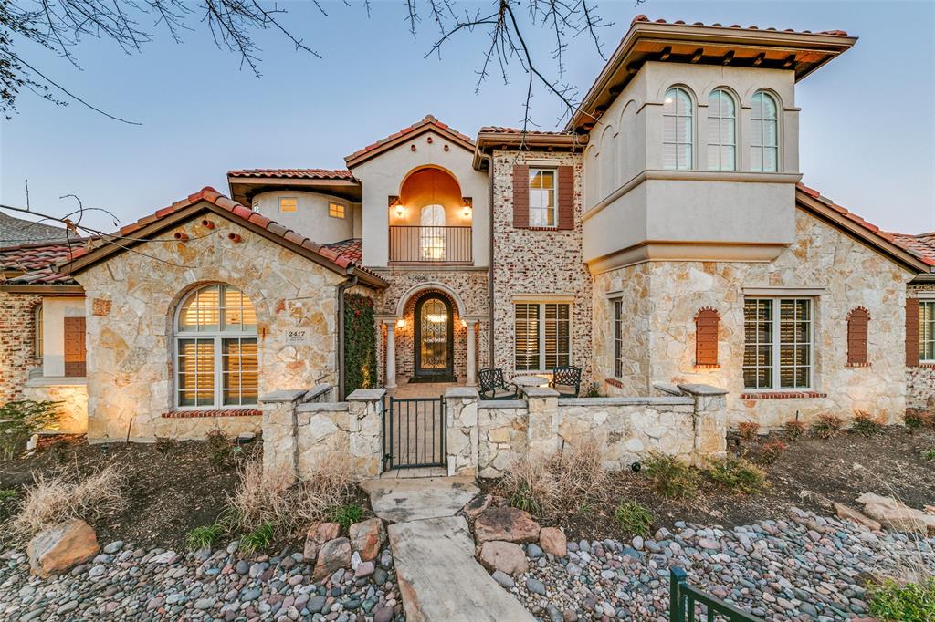 Stunning Golf & Lake Views in Castle Hills! Welcome to some of the most breathtaking golf & lake views in Castle Hills! This luxurious Custom Home is nestled within the exclusive gated and guarded Enchanted Hill, has been meticulously updated. Every room in this exquisite home offers spectacular lake views, creating a sense of tranquility and elegance throughout.The exceptional floor plan includes a grand courtyard, a stunning foyer, and elegant dining room. The Chef’s kitchen is a masterpiece, equipped with top-of-the-line Subzero and Wolfe appliances, while the fabulous family room and large breakfast area provide plenty of space for relaxation. For entertainment, there are two game rooms, a spacious game room on the main level as well as another upstairs currently being used as a card room with a wet bar, perfect for entertaining! The large tiered media room doubles as an exercise room. The expansive 22x16 balcony off the game room offers panoramic views of the lush golf course and serene lake, making it an ideal place to unwind. The luxurious master suite is a true retreat, with a sitting area, spa-like bathroom, and a custom-designed walk-in closet. All other spacious bedrooms feature en-suite baths, ensuring ultimate comfort for family and guests. Step outside into your own Outdoor Haven, where you'll find a spacious loggia with a fireplace, a built-in grill, refrigerator, along with multiple areas for relaxation and entertainment.  Enjoy a sparkling pool, spa, firepots with water features, a firepit, lush grounds, and beautifully landscaped gardens. Additional features include the primary suite and two addt'l bedrooms on the main floor, an addt'l wet bar off the kitchen, a Spacious home office, wine room, plantation shutters, electric shades, imported lighting fixtures, and a 4-car garage. This extraordinary home offers a rare opportunity to live in luxury with unparalleled views and top-tier finishes. Don’t miss out on this once-in-a-lifetime opportunity!