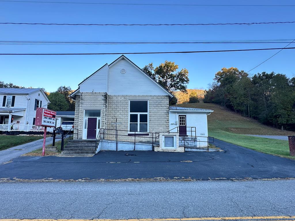 Discover this beautifully maintained church nestled in the peaceful small town of Mendota, Virginia—just minutes from Bristol! The property could easily be converted into a Residential home! This unique property features an updated roof, new windows, and a modern, updated heat pump. You will find two beautifully updated bathrooms and a renovated kitchen, along with a spacious open sanctuary area that can be converted into a stunning residential space. With its peaceful small-town setting and convenient access to Bristol, this property is perfect for an investor or anyone looking for a distinctive home conversion opportunity. It's a rare chance to own a piece of Mendota's history with modern updates already in place and endless potential for the future. Located just across from the Mendota Trail Head!