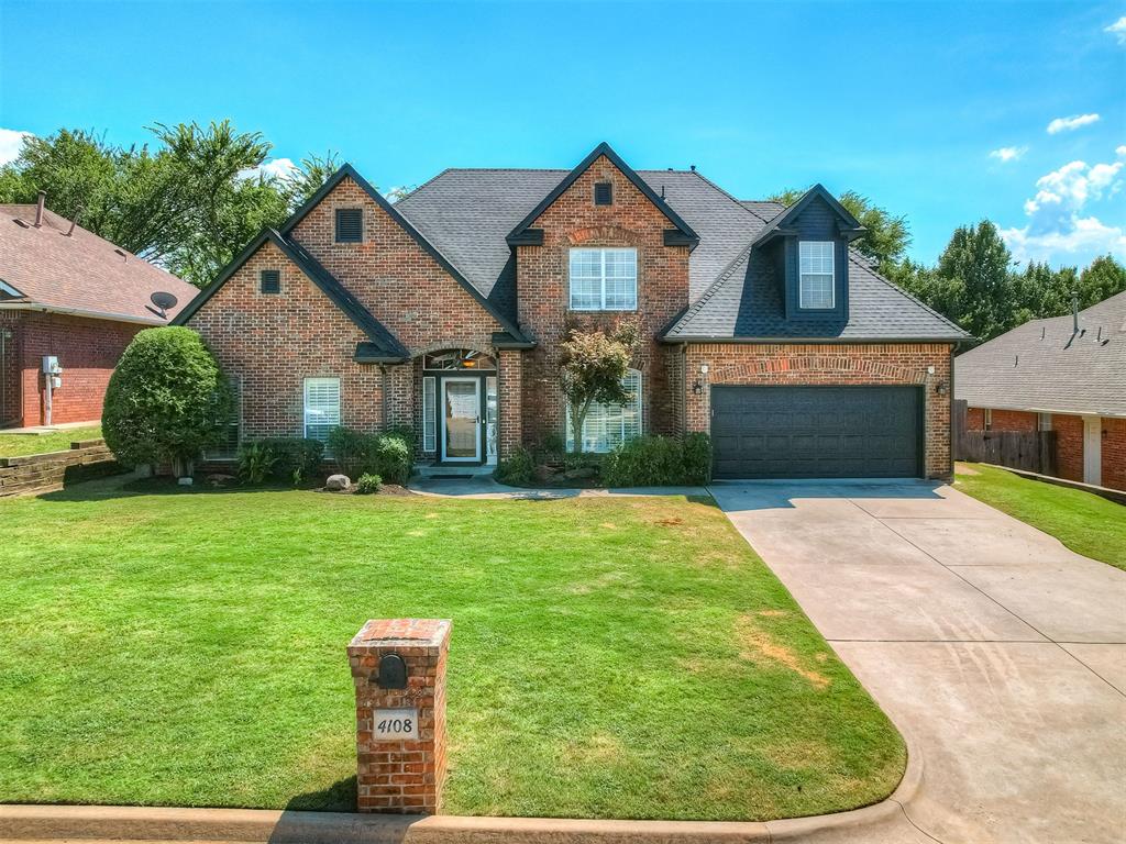 Meticulously updated home in Pecan Hollow. This stunning 4 bedroom, 2.5 bathroom home not only features a swimming pool, hot tub, and storm shelter but boasts a number of updates all done in 2025 including: new roof & gutters, most interior/all exterior paint, and various new light fixtures. Located just minutes from the Kilpatrick Turnpike and I-35 you will find this prestigious home offers convenient access to Edmond and downtown OKC. Through the front door you are greeted with the comfort of home surrounded by tall ceilings, engineered hardwood floors and a welcoming fireplace, the living room is a perfect spot for entertaining or quiet nights at home. The appointed study sits just to the left of the front door featuring built-in shelving, a view of the expansive front yard and glass double doors. The primary suite is next to the office with plenty of room for larger furniture and en-suite bathroom with double vanities, separate tub/ walk-in shower, and spacious closet. The formal dining room is located to the right of the front door with access to the kitchen boasting stainless steel appliances, granite countertops, travertine backsplash, ample counter space and cabinet storage. Thoughtfully located upstairs are the 3 secondary bedrooms and full hall bathroom with double sinks and a tub/shower combo. The backyard is your personal paradise hosting a pool and hot tub, with plenty of lawn for dogs and kiddos to play. Whether it is entertaining family and friends, or peace you require, the space is the perfect setting for you to create lasting memories for years to come.