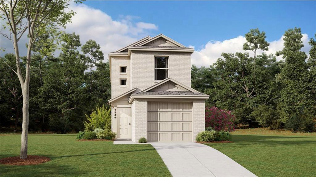 This two-story home features a functional layout, with the first floor dedicated to shared living. The kitchen features a wraparound countertop that overlooks the family room with access to the backyard. A powder room provides convenience. On the second floor are all three bedrooms including the owner's suite with an en-suite bathroom and walk-in closet.