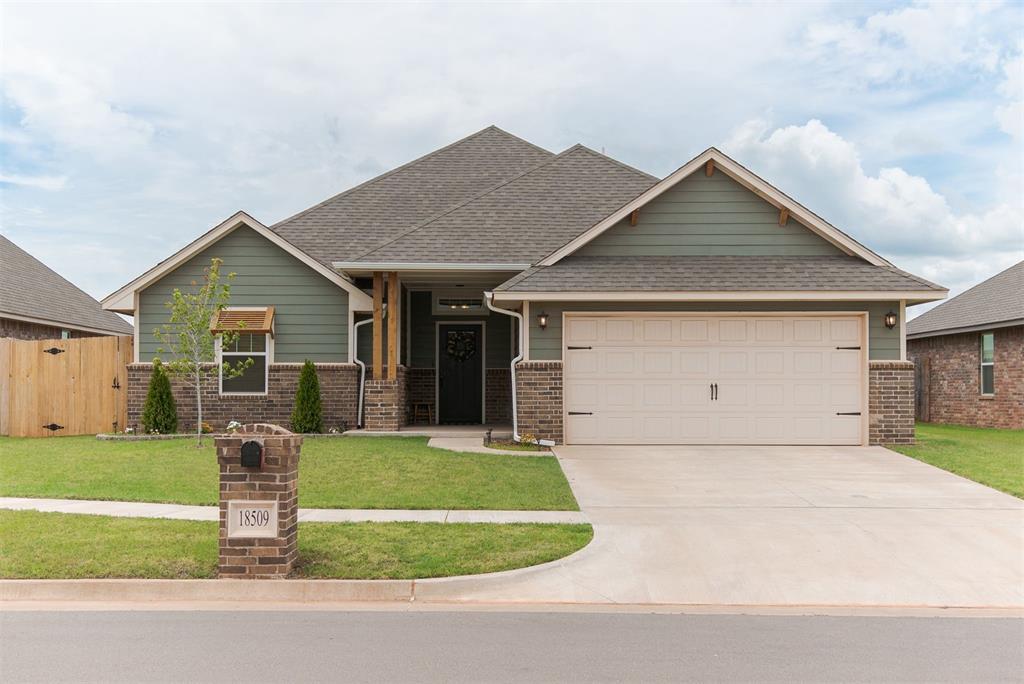 Welcome to this beautiful home nestled in the highly sought-after neighborhood of The Grove, located in the Deer Creek School District! With its open layout and ideal split floor plan, this home was designed for both comfortable living and easy entertaining. Tons of natural light fill the space, highlighting the updated paint and hardware that give the home a unique and charming feel throughout.

The kitchen features stylish finishes, a walk-in pantry, and a gas stove—perfect for home chefs and cozy weeknight dinners. The living room includes a fireplace for added charm, and the whole space flows seamlessly for everyday life.

The primary suite is a true retreat, complete with a double sink vanity, a large walk-in closet, and plenty of room to relax and recharge.

Step outside to your covered patio with a gas fireplace, perfect for year-round enjoyment and all the cozy vibes. The two front wooden fences, newly installed in 2025, add privacy and curb appeal, while the underground sprinkler system keeps your lawn looking its best.

You’ll also love the dedicated laundry room, keeping chores tucked away. The 2-car garage has an in-ground storm shelter and an extra storage nook, ideal for tools, bikes, or weekend projects.

Located just off Portland Ave, this home makes commuting a breeze and gives you quick access to shops, restaurants, and everything OKC has to offer. And when you're home, you’ll enjoy all of The Grove’s incredible amenities—including multiple parks, swimming pools, fitness centers, walking trails, a basketball court, soccer field, and fully stocked ponds.

With beautiful light fixtures, thoughtful finishes, natural light throughout, and a floor plan that just makes sense, this home truly has it all. Come see it for yourself!