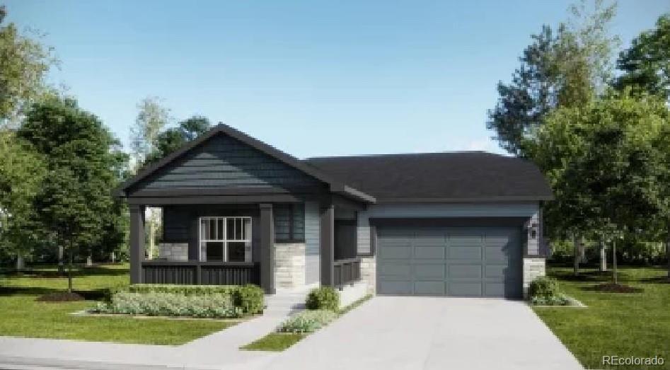 ****Contact builder today about Special Financing for this home - terms and conditions apply**Anticipated Completion March 2026! Feel right at home in this beautiful Hartford ranch plan located in Muegge Farms community. Featuring 4 beds, 2 baths, great room, kitchen and 2 car garage. Beautiful upgrades and finishes throughout including luxury vinyl plank flooring, stainless steel appliances and more. The builder provides the latest in energy efficiency and state of the art technology with several fabulous floor plans to choose from. What some builders consider high-end upgrades, this builder makes a standard inclusion. Muegge Farms offers single family homes for every lifestyle. Close to dining, shopping, entertainment and other amenities. Come see what you have been missing today! Welcome home! Association information provided is for the metro district.