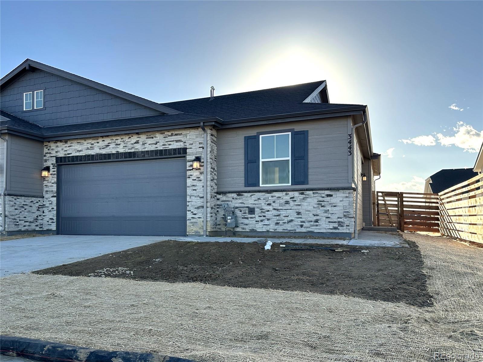 MLS#2956025 REPRESENTATIVE PHOTOS ADDED. January Completion! The Sand Dune paired home design, a new construction built by Taylor Morrison, is sure to captivate with its thoughtful layout and bright, open spaces. The kitchen, dining area, and great room are filled with natural light, offering an ideal setting to enjoy Colorado living at its finest. The spacious primary suite, located at the back of the home, features a walk-in closet and a 4-piece bath, providing a peaceful retreat. Designed for the ease of ranch-style living, the home includes a convenient main-floor laundry room. Hosting loved ones or guests? The private secondary bedroom and full bath at the front of the home ensure comfort and seclusion for everyone. Structural Options Added Include: Patio, Bedroom 3, and Gourmet Kitchen