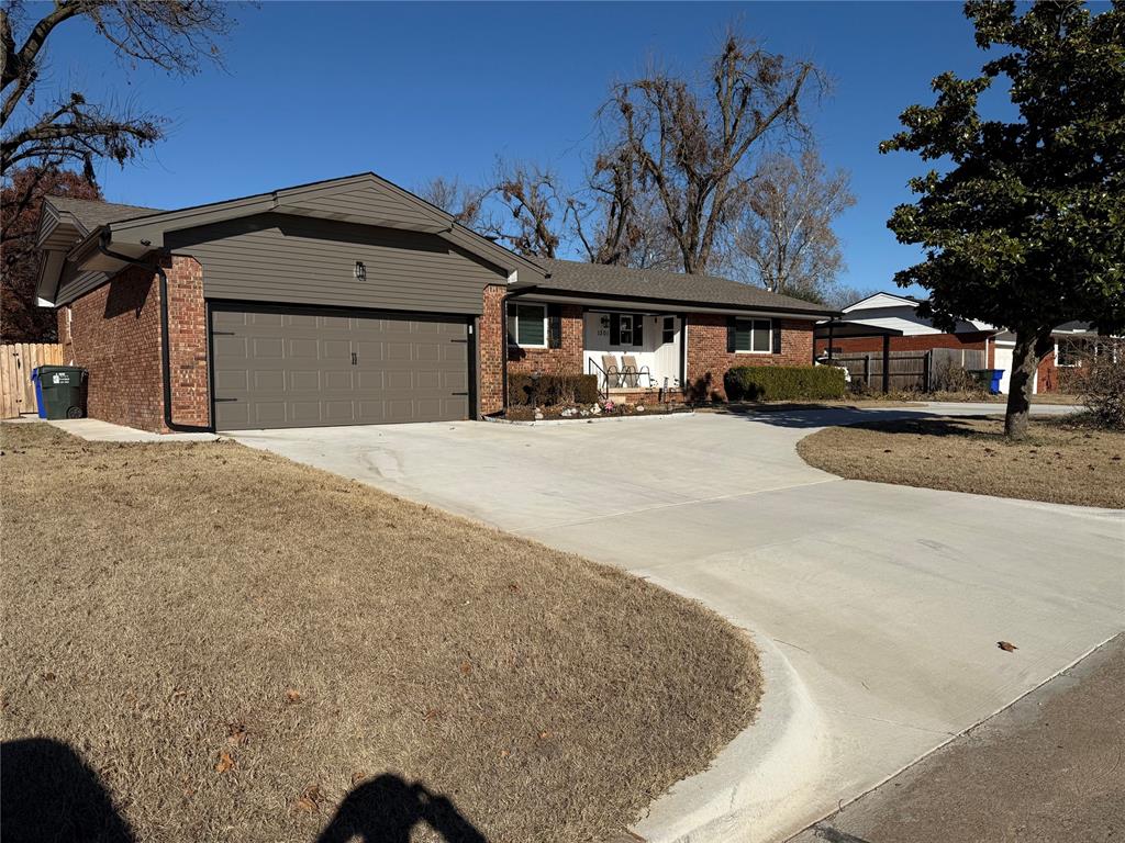 Location meets Charm! This delightful and updated 3-bedroom 2 bathroom & 2 Car Garage home is perfectly located between I35 & OU. The home is nestled on a generous lot (.34ac) with u-shaped drive sweeping across the front also offering access to the backyard. Additional covered parking. Mature pecan trees in back with 2 outbuildings, ample garden area with more yard space for landscaping, entertaining, or family fun. Permanent outdoor lighting system. This home has been updated with solid surface floors throughout, a tastefully revamped kitchen under cabinet lighting with newer appliances. Tank-less water heater, water softener, large laundry room off kitchen with additional storage, upgraded electric panel including whole house surge protection, storm shelter in garage floor. The entire house has new LED lighting with smart controls. Contemporary convenient high-tech features. New Champion Windows with fetching & modern window treatments. New Roof & Gutters with high impact shingles. The den features a wood-burning fireplace insert with a blower. Recently replaced HVAC. Truly move in ready, don’t miss your chance to live in one of the best neighborhoods in Norman. Desired Monroe, Alcott & Norman High Schools. Make it your own….Welcome Home! Schedule a showing today.