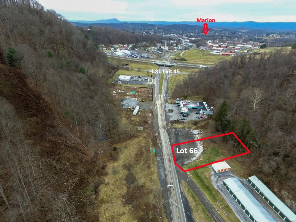 Level Commercial Lot along Highway 16, Marion VA along Exit 45 of interstate I-81. This easy-to-develop lot is along where the interstate corridor and the vast natural resources in the area converge. This convenient location could benefit your business of tapping into the natural resources along the mountains of Southwest Virginia. Viable business options include truck and trailer parking or convenience store along this busy volume of traffic between Roanoke and Bristol.