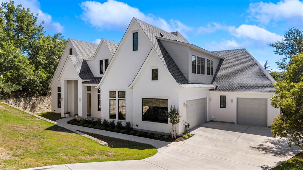 Beautifully nestled on a .81-acre heavily treed lot in Stone Bluff of Aledo, this stunning custom home offers 4 bedrooms, 4.5 baths, 3,503 sq. ft., and a 3-car garage, combining sophisticated finishes with an exceptional setting.Thoughtful craftsmanship is evident throughout, with Taj Mahal Quartzite in the kitchen and powder bath, extensive crown and panel molding, and solid wood interior doors. The spacious primary suite overlooks the densely wooded backyard. It features a vaulted ceiling with wood beam, private patio access, a freestanding soaking tub, oversized walk-through shower, and a generous closet with convenient pocket-door access directly to the laundry room.Outdoor living is equally impressive. The expansive covered back patio features a fireplace and is plumbed for a future outdoor kitchen, creating a wonderful space for entertaining while enjoying the privacy of the park-like view.Located approximately one mile from Downtown Aledo, with Bearcat Park and Vandagriff Elementary within walking distance. Enjoy the freedom of no HOA, MUD, or PID—a rare combination of custom-home quality, privacy, space, and convenience, just 20 miles west of Fort Worth and 25 miles east of Weatherford.