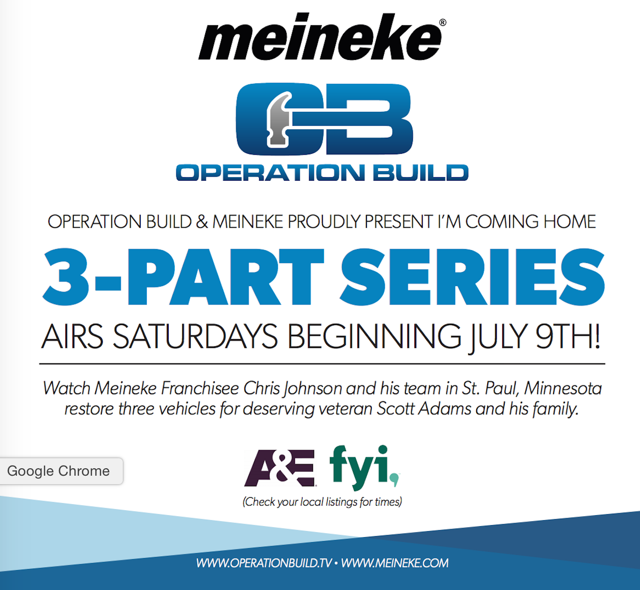 Meineke To Appear on A&E’s Operation Build July 9th - Meineke