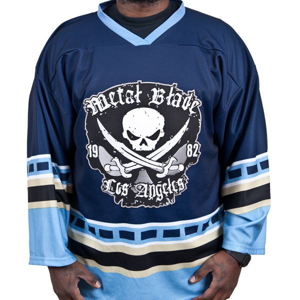 Metal Blade Records "Blues Hockey Jersey" Hockey Jerseys Metal Blade Records