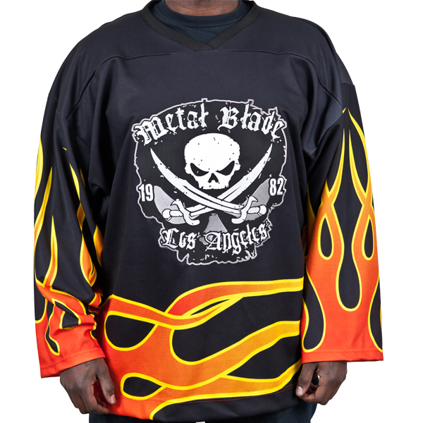 Metal Blade Records "Flames Hockey Jersey" Hockey Jerseys Metal Blade Records