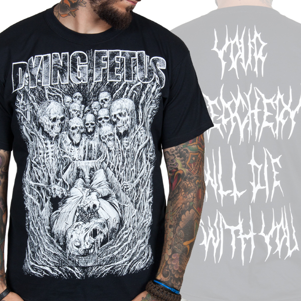 T-shirt Vintage Misery Index / Dying Fetus 2005 - Noir, Taille XL, Coton, Occasion Très Bon état