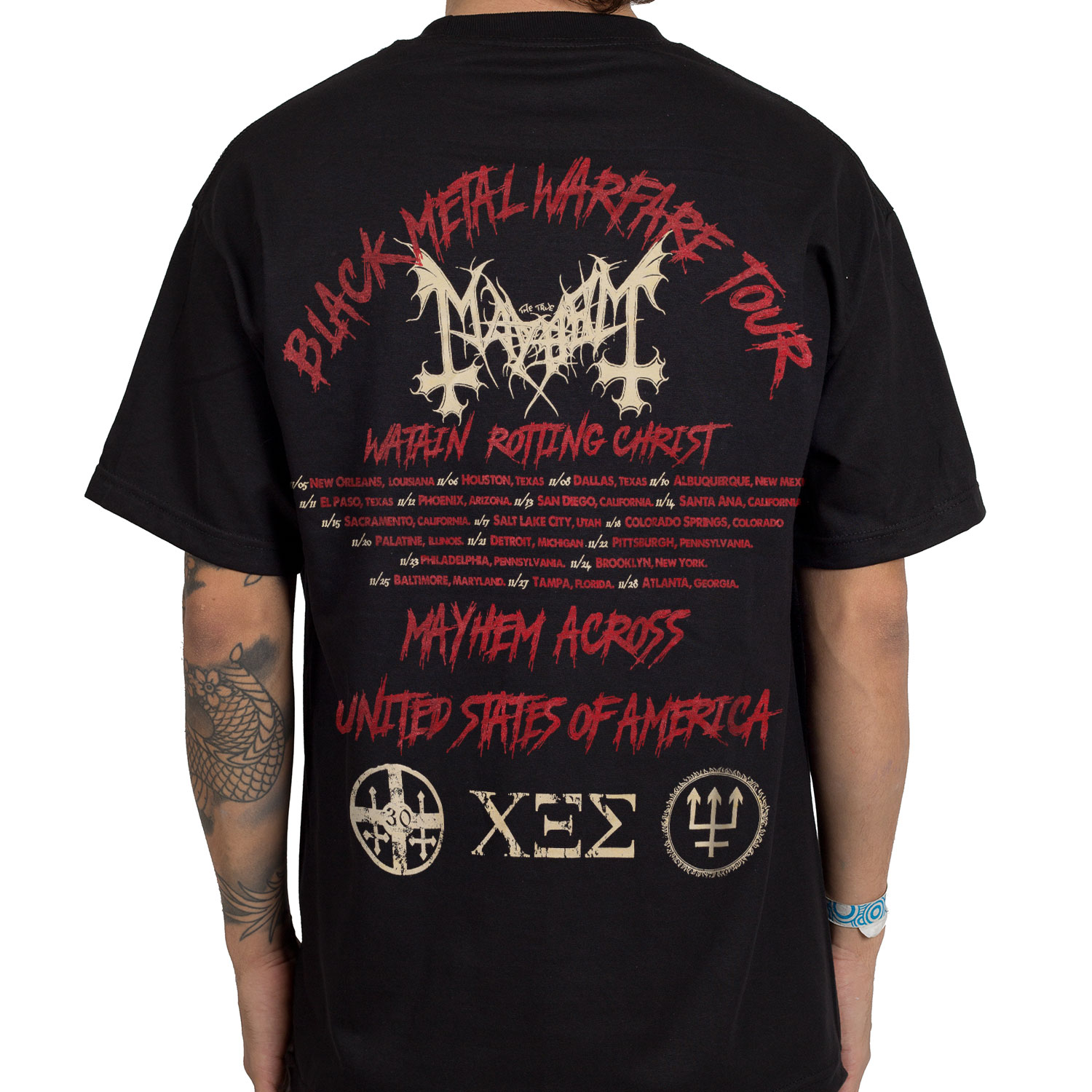 Mayhem "Black Metal Warfare NA 2015" TShirt Mayhem