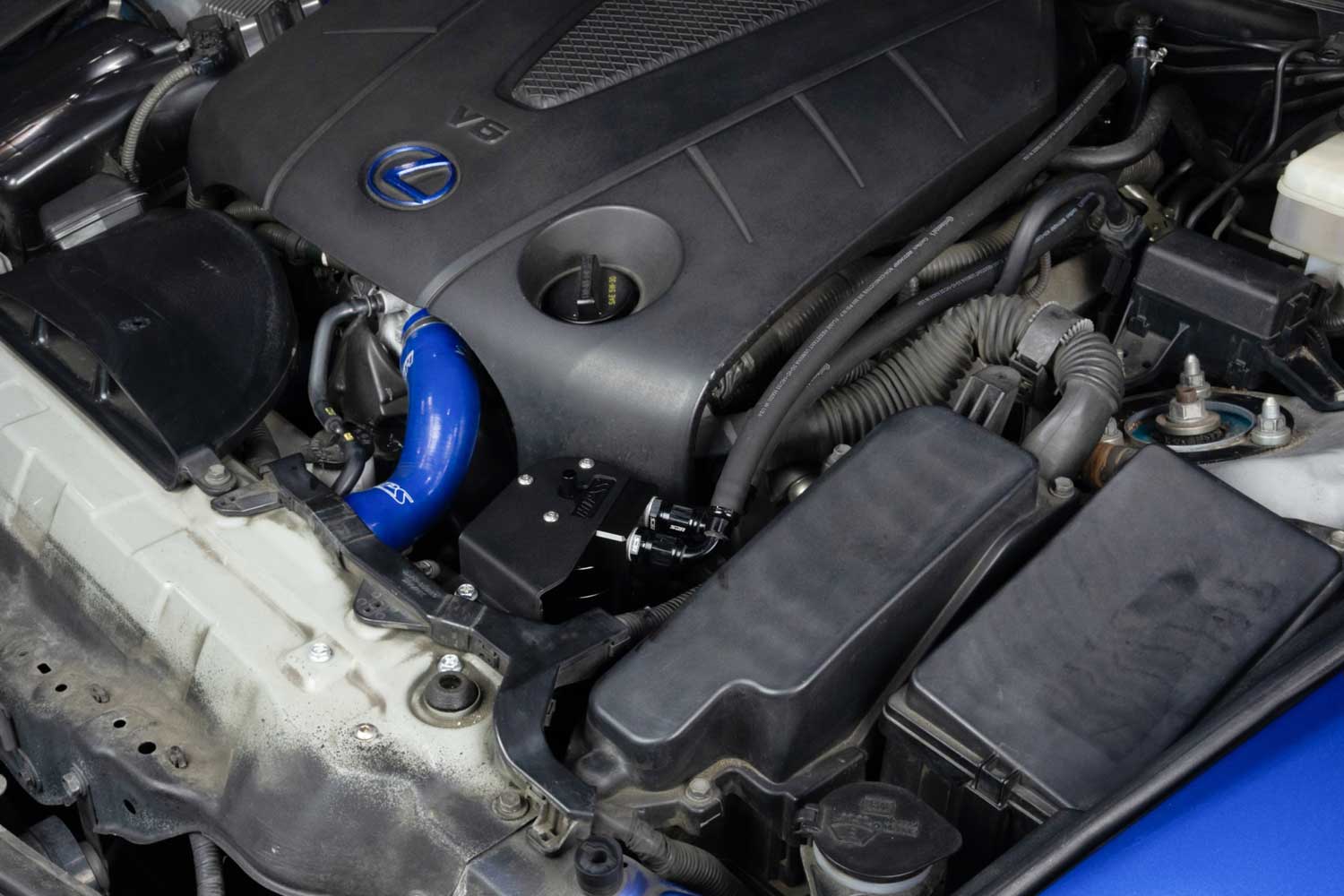 Engine Bay Installation of HPS Oil Catch Can
