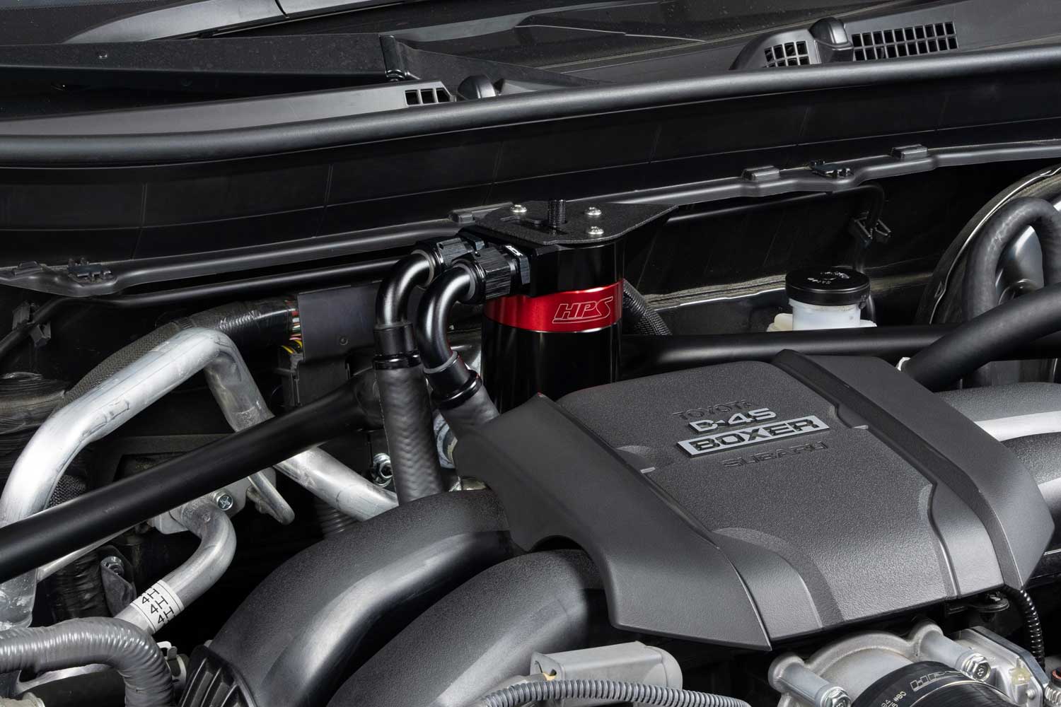 Engine Bay Installation of HPS Oil Catch Can
