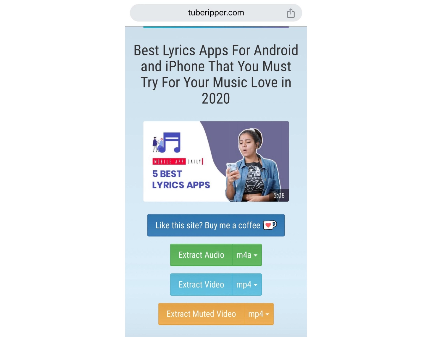 download youtube video audio