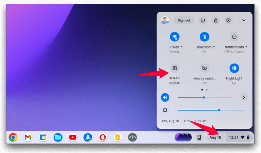 screenshot on chromebook