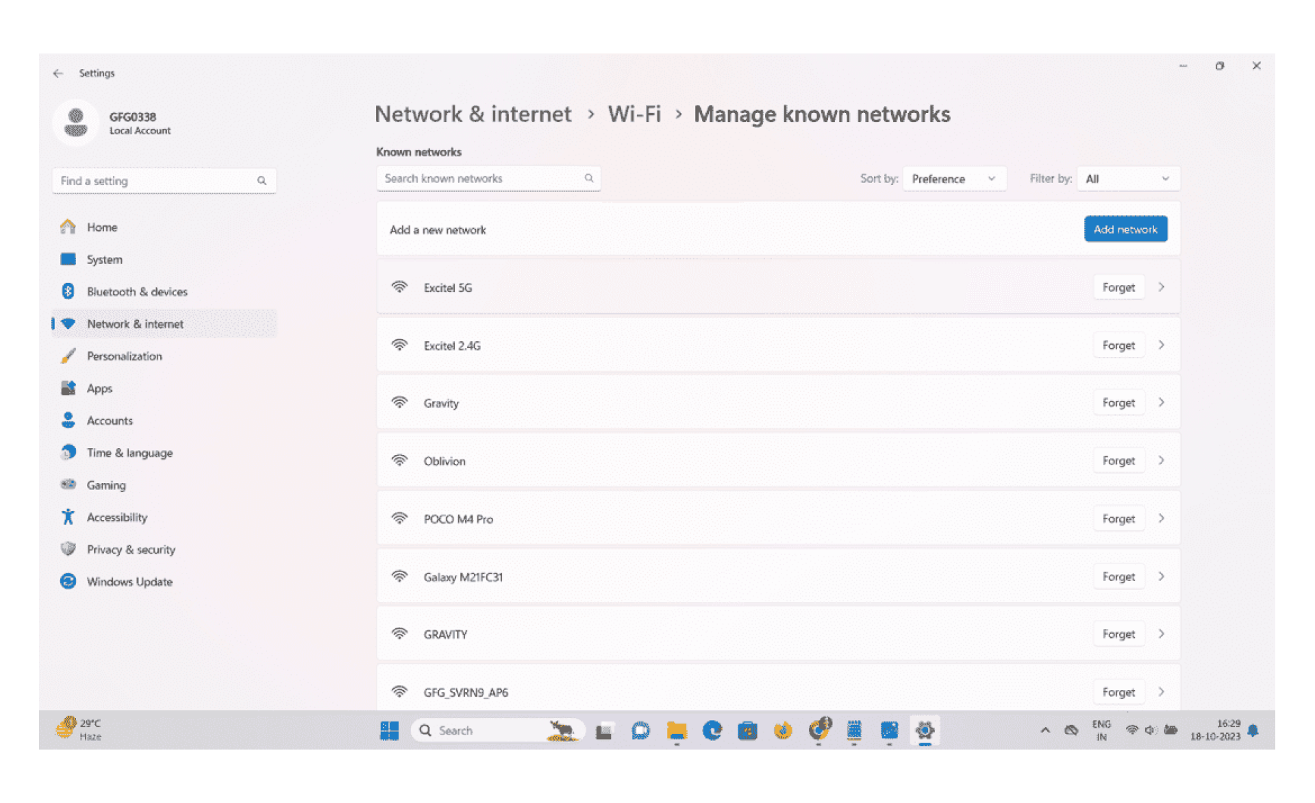 view wifi password windows 11