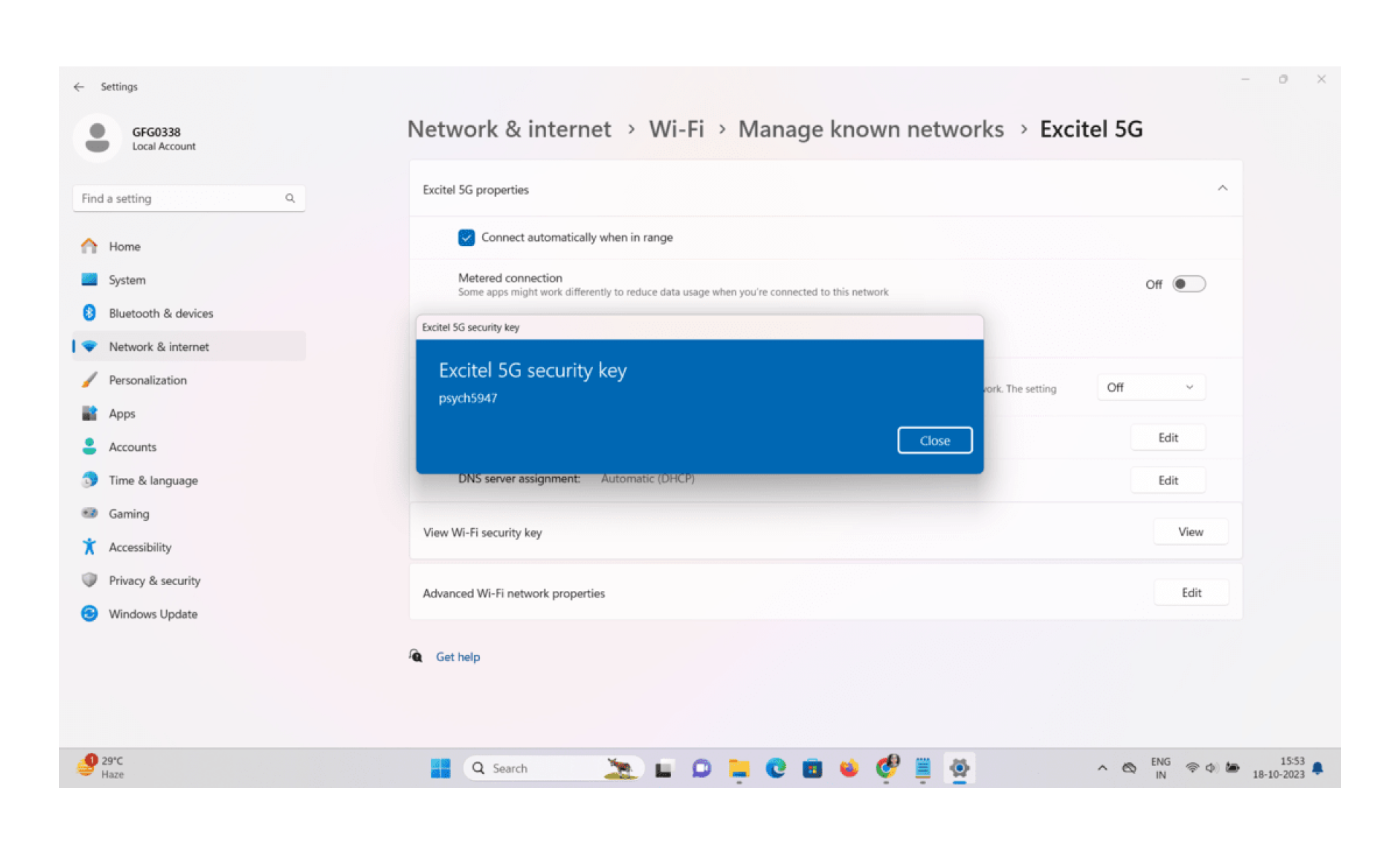 how to find wifi password on windows