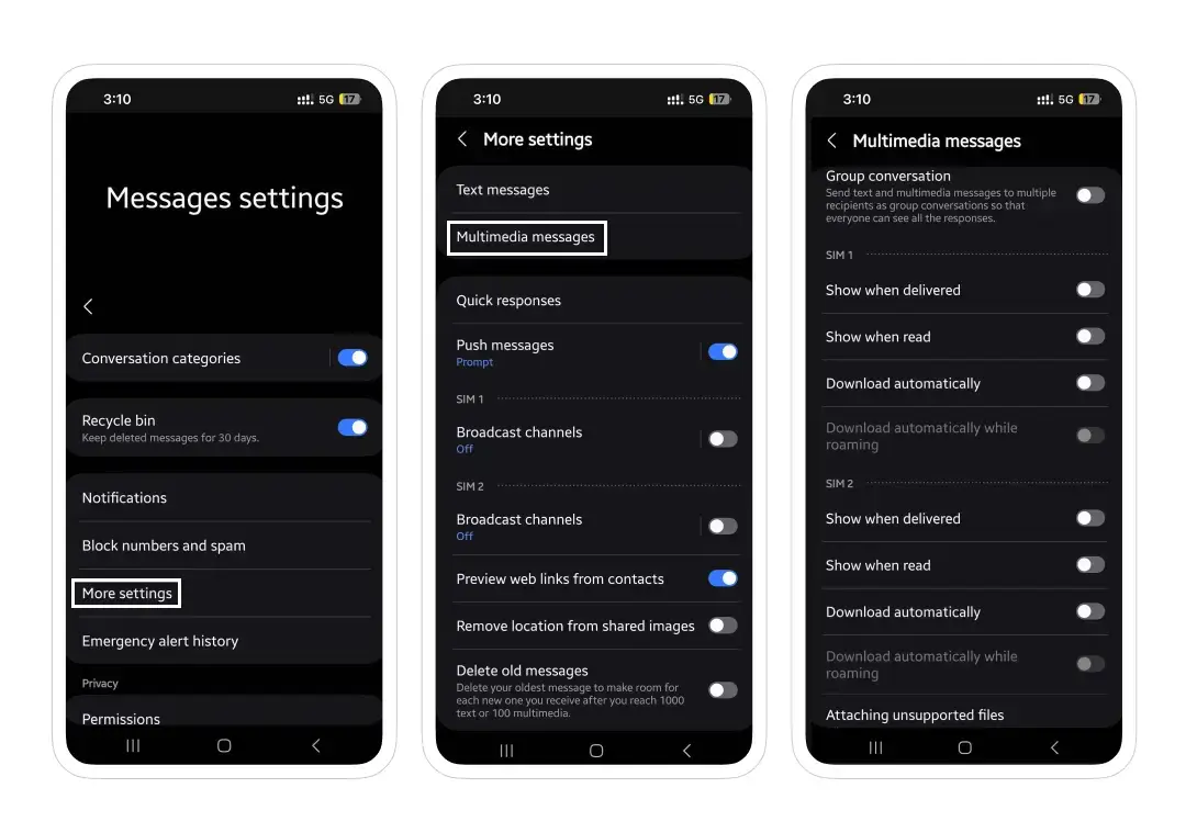 Samsung Messages