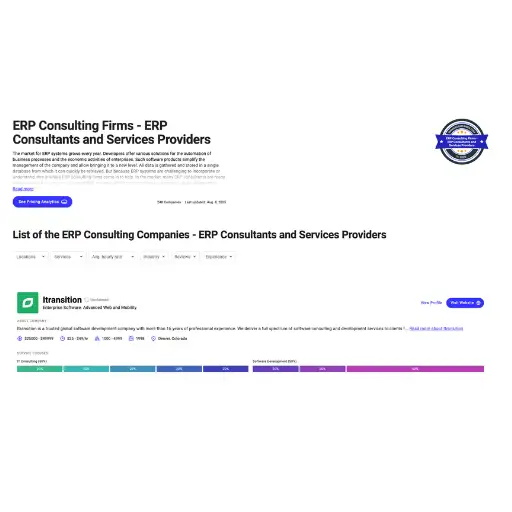 Itransition Ranked #1 ERP Consulting Firm by SuperbCompanies Itransition Ranked #1 ERP Consulting Firm by SuperbCompanies