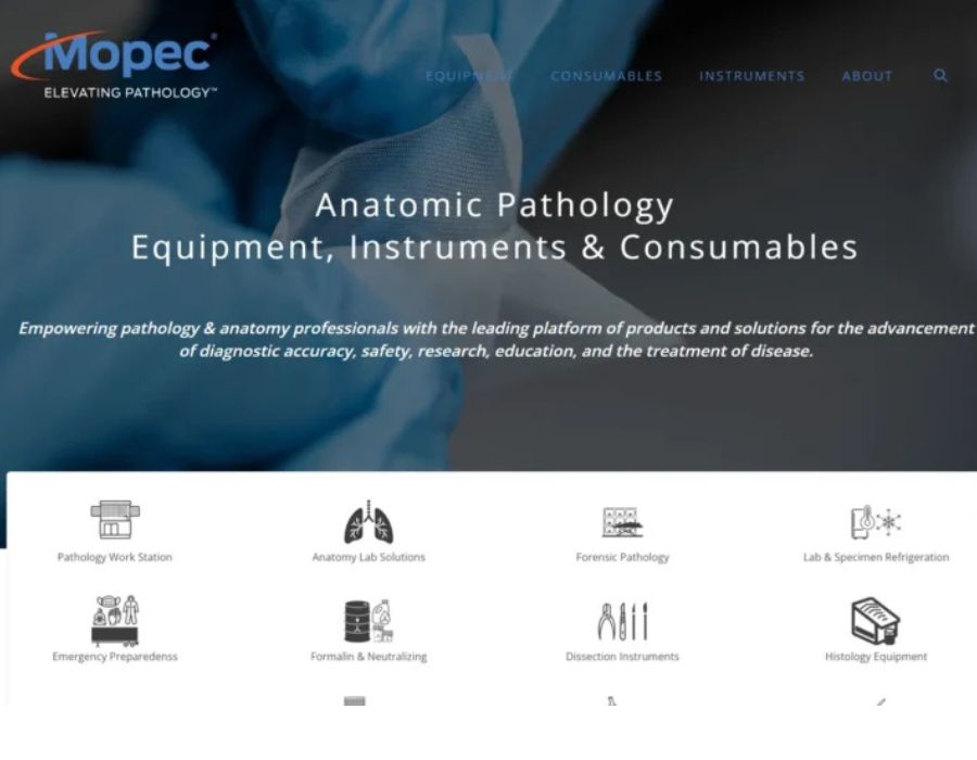 Mopec Web Platform Development for Healthcare Equipment Portfolio Image