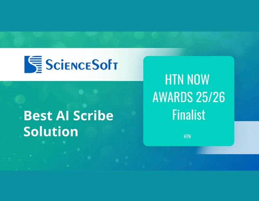 ScienceSoft’s Voice AI Scheduler Becomes HTN Now Awards Finalist in Best AI Scribe Solution Category