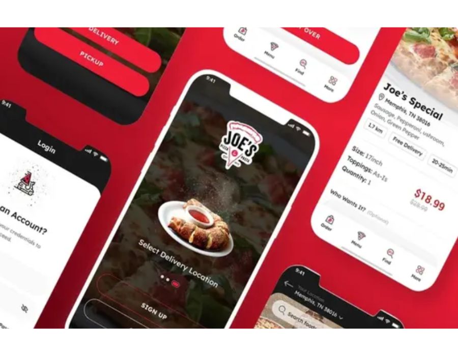 Online Pizza Delivery App Development Portfolio Image