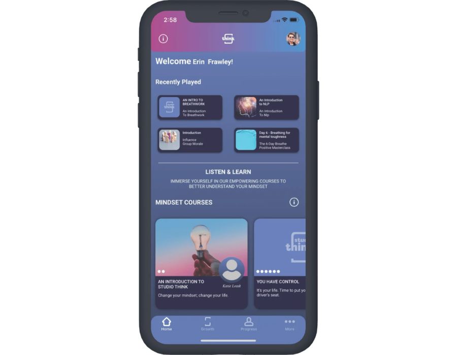 Studio Think – Self Development App Portfolio Image