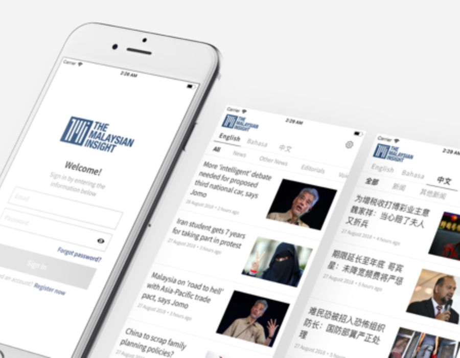 The Malaysian Insight – News Mobile App Portfolio Image