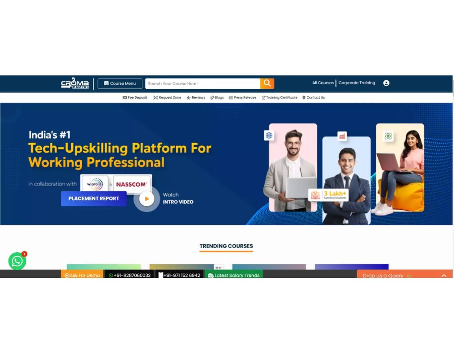 Developing an Online Learning Platform for Croma Campus Portfolio Image