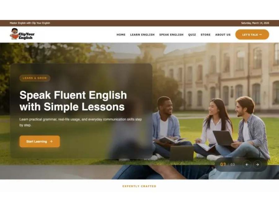 Clip Your English – Custom Interactive EdTech Platform Development Portfolio Image
