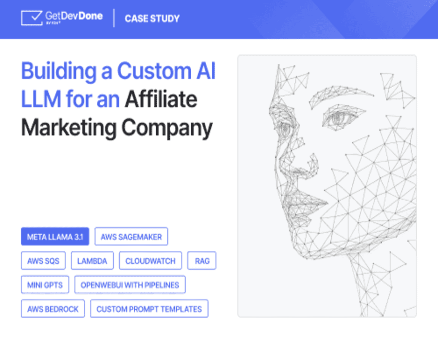 Custom AI LLM for an Affiliate Marketing Company Portfolio Image