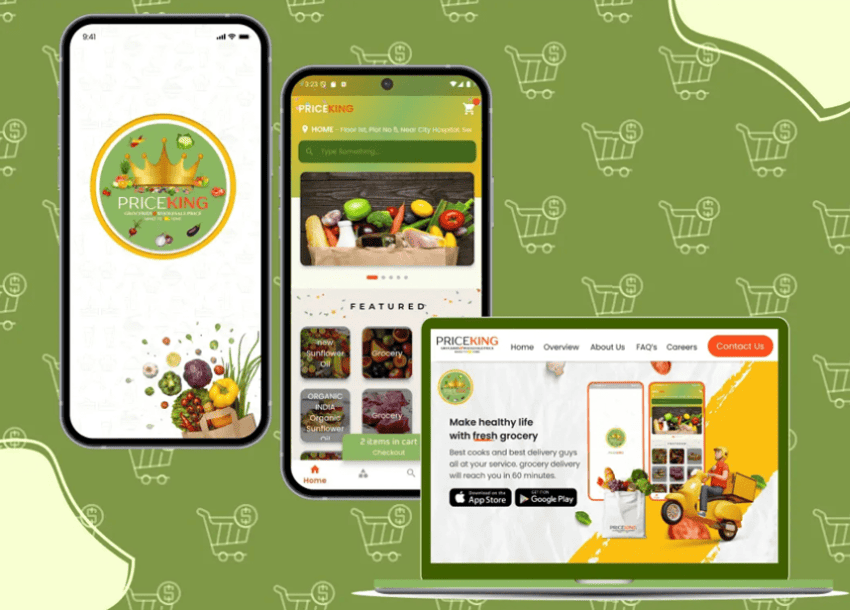 Price King - Grocery App & Inventory Management Portfolio Image