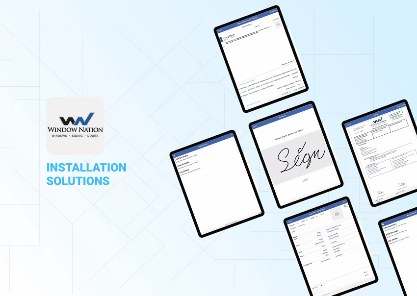 Window Nation - An iPad App for Window Installation Portfolio Image