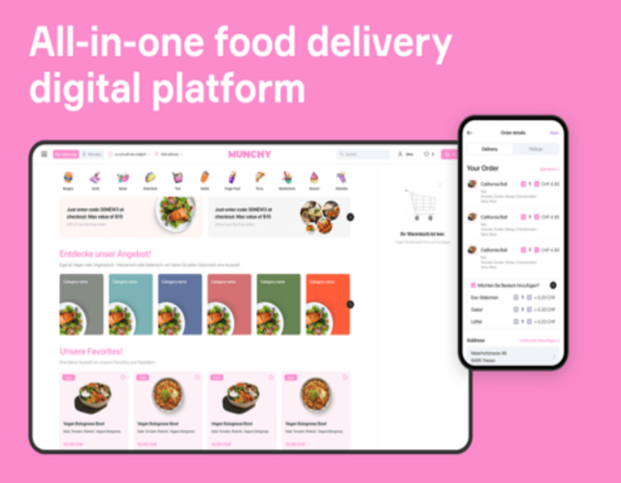 Foodtech platform Portfolio Image