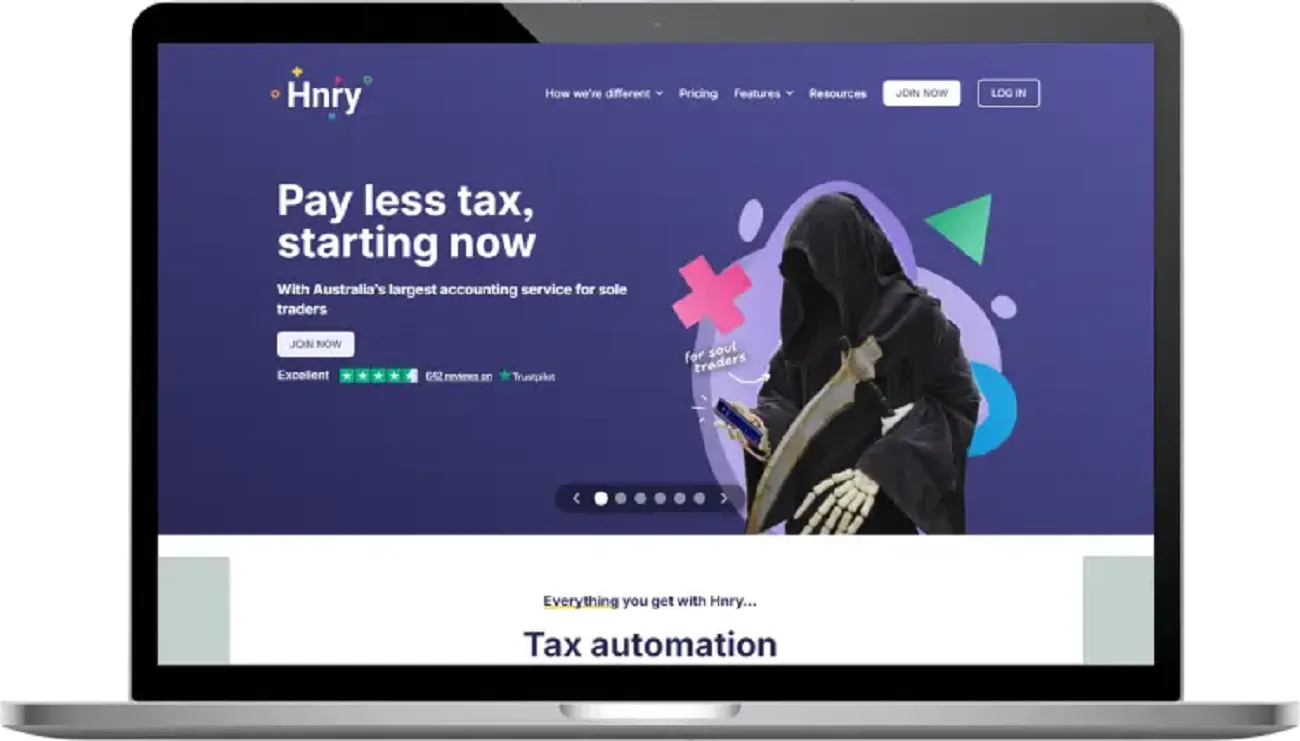 Hnry - Fintech Platform Portfolio Image