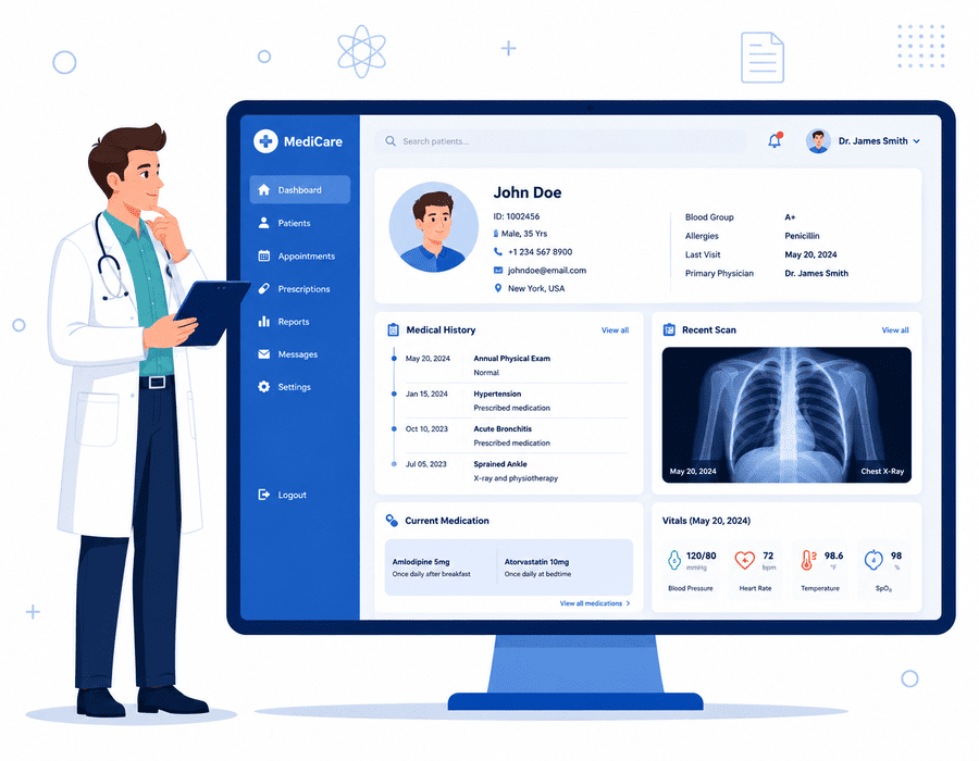 Specialty Clinic EMR Modernization with AWS Cloud & Medical Device Automation Portfolio Image