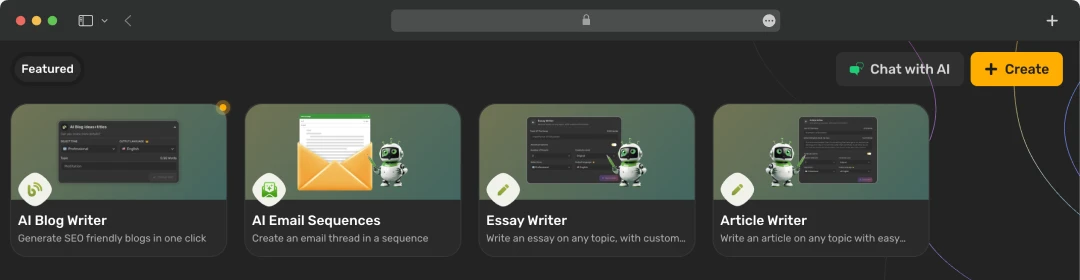Creating content with Simplified AI