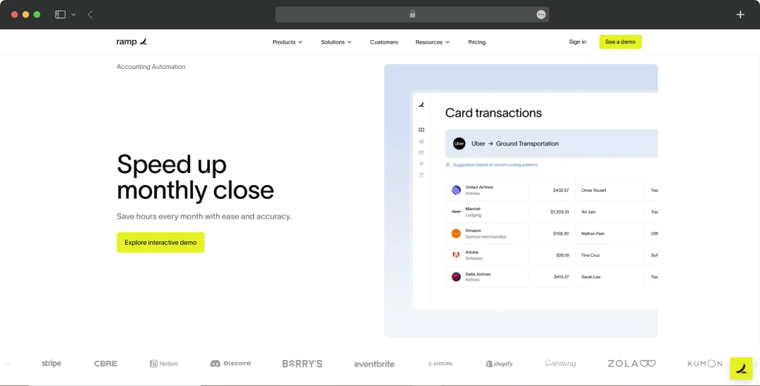 Ramp accounting automation