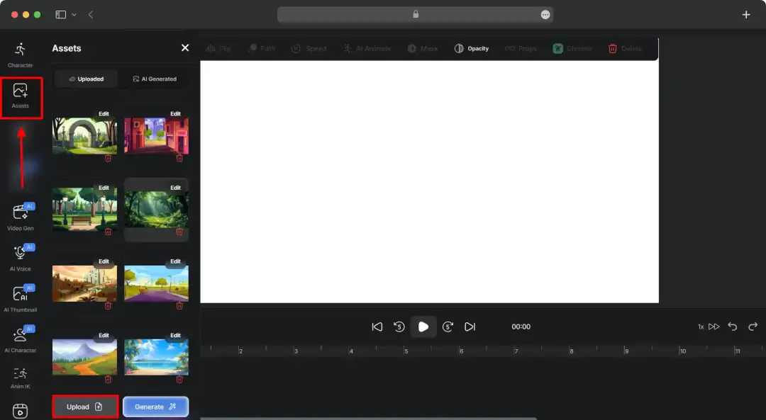 Upload an Image as Background