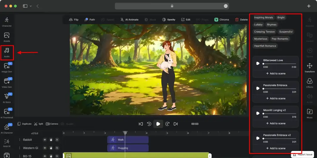 Add your voice and sound effects