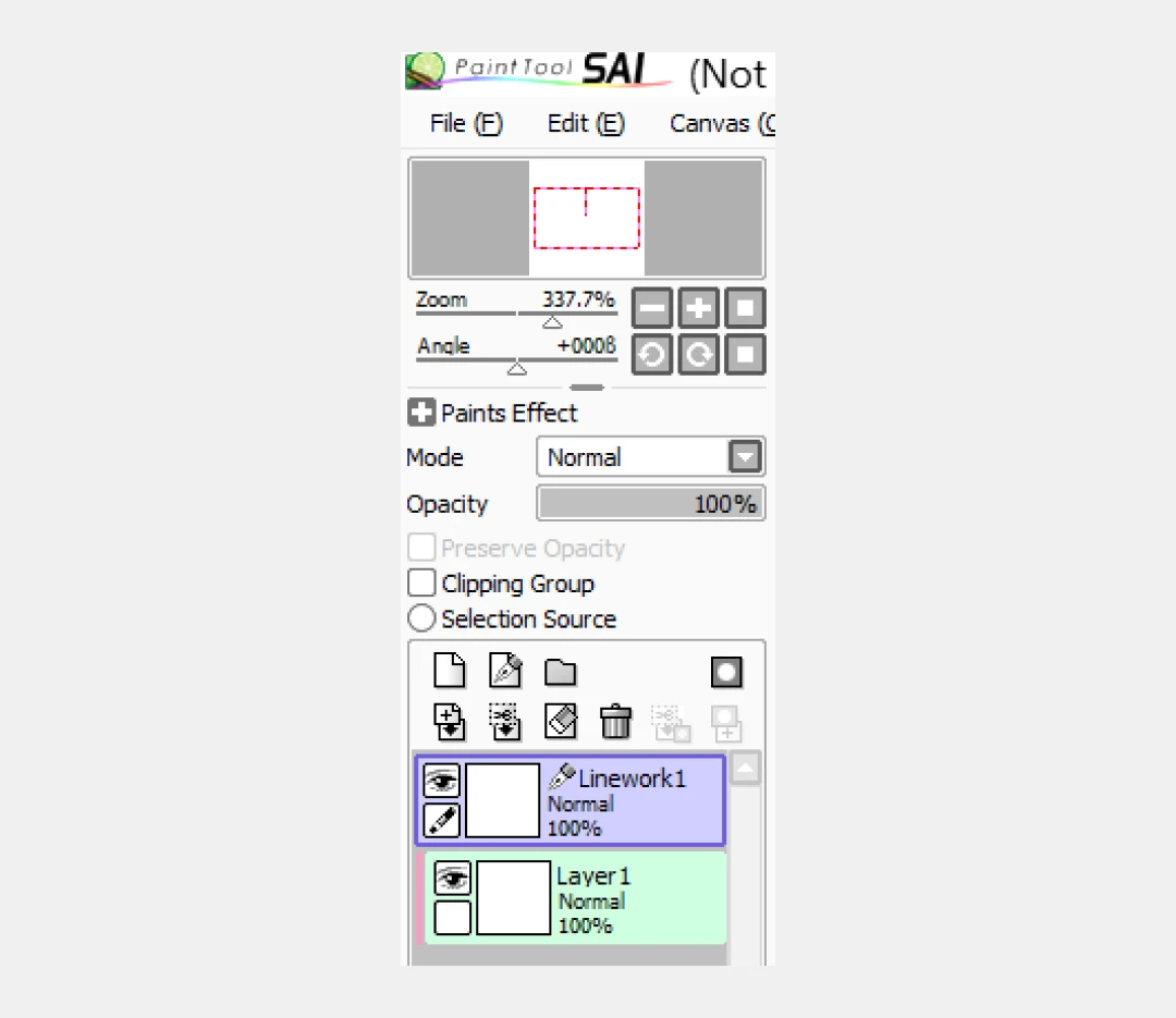 Paint tool SAI clipping Masks