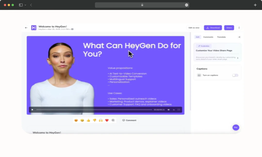 HeyGen text-to-video
