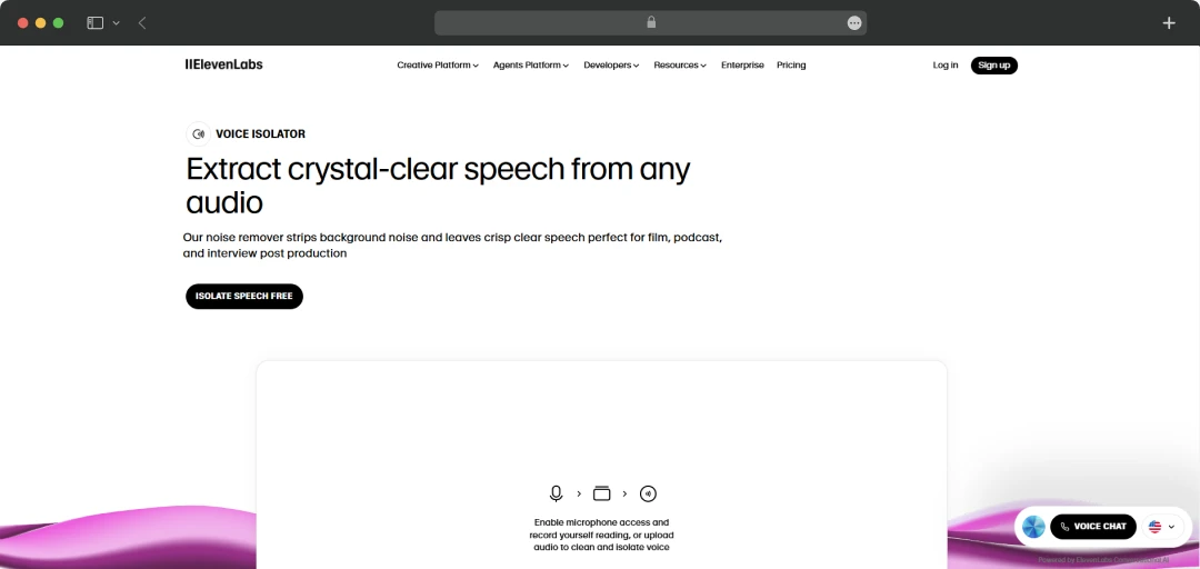 ElevenLabs Voice Isolator